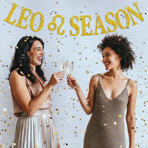Miniatura 4 de Cartel de la temporada de Leo, cartel de Big Leo Energy, 12 Constelaciones Tema de Historia de Feliz Cumpleaños, Suministros de Decoración de Fiesta