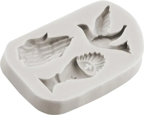 Miniatura 9 de Moldes cruzados de silicona para fondant de cáliz paloma de la paz, moldes de bautismo para tartas, decoración de cupcakes, caramelo y chocolate