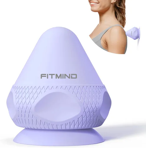 Miniatura 10 de Bola montable de auto-masaje manos libres con ventosa, masajeador de nudo muscular de dolor de espalda de tejido profundo, liberación miofascial