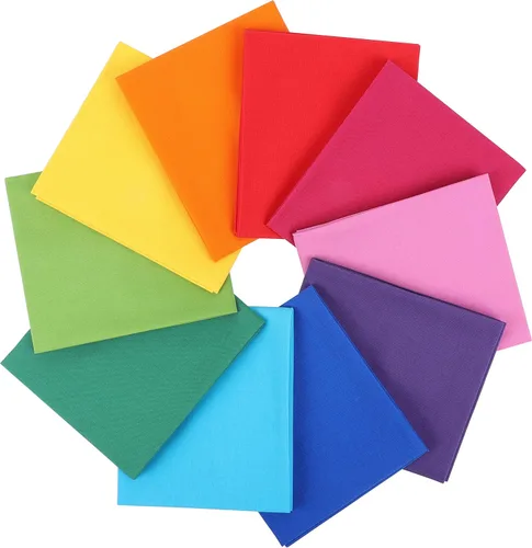 Miniatura 8 de Craftido -25 Opciones- Paquetes de Tela 100% Algodón para Quilting 10pcs Fat Quarters 18"x21"-Peso Medio 5.2 oz- Algodón Suave para Acolchado, Tie