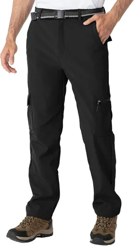 Miniatura 6 de TBMPOY Men's Snow Ski Waterproof Softshell Snowboard Pants Outdoor Hiking Fleece Lined Wear Resistant Windproof