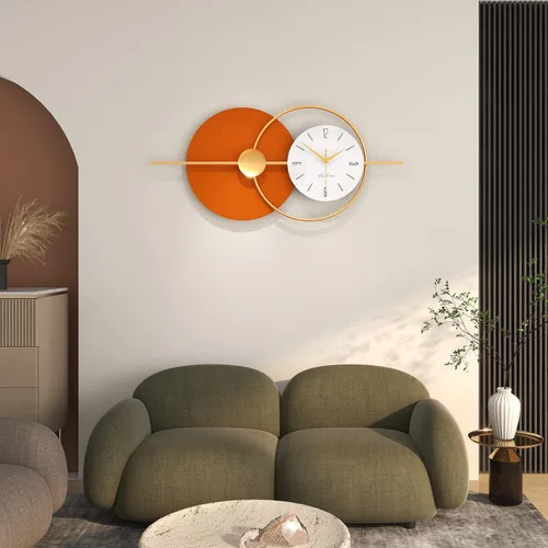 Miniatura 2 de FLEBLE Reloj de pared extra grande para decoración de sala de estar, moderno, decorativo, silencioso, sin tictac, de cuarzo, funciona