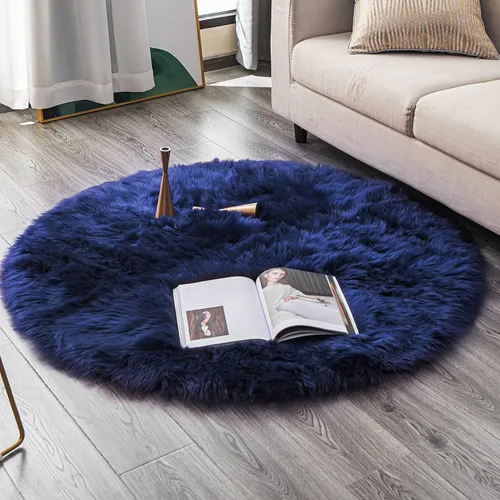 Miniatura 22 de Carvapet - Tapete suave de cuero sintético de oveja, lanudo y lujoso, grande (para decorar habitación), lado de la cama, dormitorio, sala de estar