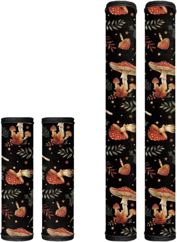 Miniatura 36 de Juego de 4 fundas protectoras de repuesto para manija de puerta de refrigerador con temática de té de la tarde para microondas, horno, refrigerador