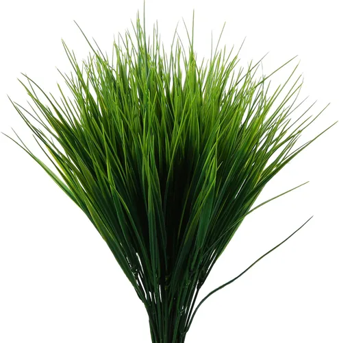 Miniatura 10 de XLFAQXM Plantas artificiales, flores, hierba, arbustos, paquete de 8 flores de plástico sintético que no se decoloran, para exteriores, para granja
