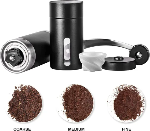 Miniatura 7 de PARACITY Molinillo de café manual de acero inoxidable, molinillo de granos de café manual con rebaba de cerámica para Aeropress, café por goteo
