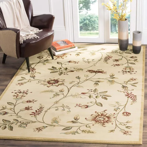 Miniatura 8 de SAFAVIEH - Alfombra de acento de la colección Lyndhurst, 3'3" x 5'3", color negro y multi, diseño floral tradicional, no desprende pelusa y de fácil