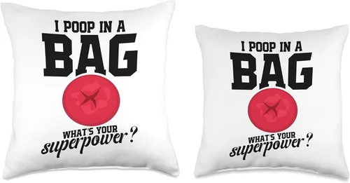 Miniatura 3 de Colostomy Kiss My Stoma Stoma Surgery Survivor Colostomy Throw Pillow