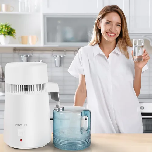 Miniatura 7 de ROVSUN【Actualizado】Destilador de agua de 1.1 galones/4L con material ignífugo, recipiente sin BPA e interior de acero inoxidable para el hogar