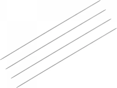 Miniatura 8 de uxcell Juego de 2 pares de agujas de tejer, 0.063 pulgadas de diámetro, 9.84 pulgadas de largo, acero inoxidable, agujas de suéter de doble punta