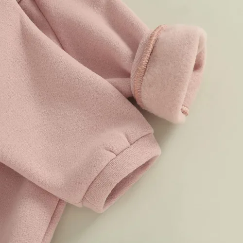 Miniatura 6 de Mameluco con capucha para bebés y niñas recién nacidos bolsillo sólido manga larga sudaderas con capucha ropa de invierno