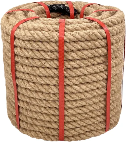 Miniatura 11 de Cuerda de Cáñamo Natural (1 pulgada x 50 pies) Cuerda de Manila Trenzada Cuerda de Yute Gruesa para Manualidades, Cuerda de Columpio de Porche