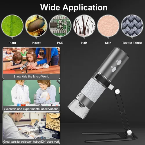 Miniatura 6 de Cámara de Microscopio Digital Inalámbrico Wi-Fi 4K HD Magnificador, Compatible con iPhone, iPad, Teléfonos Android y PC