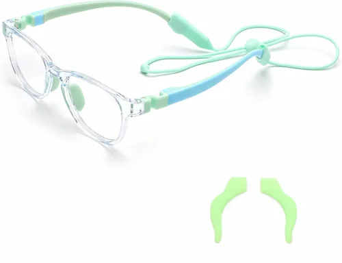 Miniatura 19 de JM Lentes de luz azul para niños, hierbas para juegos de computadora para niñas y niños de 3 a 10 años, lentes anti Blue Ray TR90