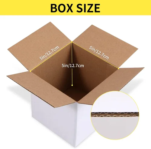 Miniatura 2 de Paquete de 25 cajas de envío pequeñas de cartón de 5 x 5 x 5 pulgadas para correo, embalaje y almacenamiento (5 x 5 x 5)