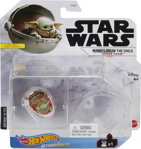 Miniatura 5 de Hot Wheels - Star Wars The Child Hover Pram inspirado en "The Mandalorian" con soporte de vuelo para exhibición, para niños de todas las edades.