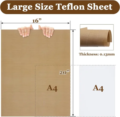Miniatura 3 de Selizo Paquete de 5 láminas de teflón para prensa de calor, papel protector de transferencia de calor de gran tamaño resistente al calor para Cricut