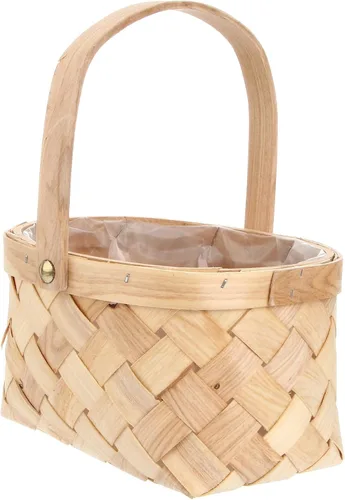 EXCEART Cesta de almacenamiento de ratán portátil hecha a mano, contenedor de huevos de Pascua, artículos para el hogar, cesta de almacenamiento
