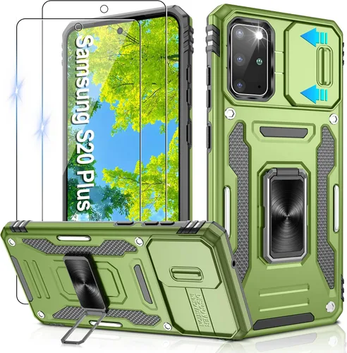 Miniatura 116 de Gritup para Samsung Galaxy S22 Funda con protectores de pantalla HD de 2 paquetes y cubierta deslizante para la cámara, protección contra caídas