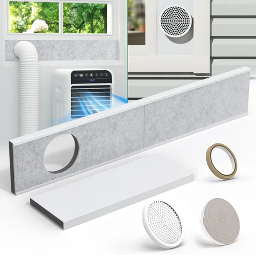 Forestchill - Kit de ventilación de aire acondicionado portátil con paneles de espuma aislante, 3 paneles de sellado de ventilación de CA ajustables