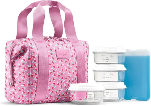 Miniatura 14 de Fit & Fresh Remi - Lonchera de neopreno para mujer, kit de preparación de comidas con recipientes y bolsa de hielo XL, material autoaislante similar