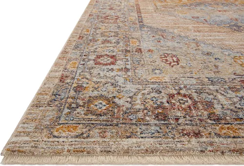 Miniatura 4 de Loloi II Sorrento Collection SOR-06 Multi/Sunset 7'-10" x 7'-10" - Alfombra decorativa redonda Multi / Atardecer