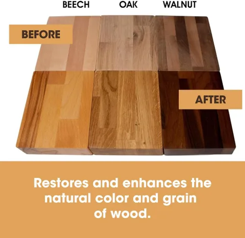 Miniatura 4 de Furniture Clinic Danish Oil Cuidado de madera para muebles de madera interiores y exteriores, roble, pino, teca, imprimación, sello y acabado