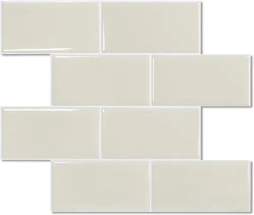 Miniatura 25 de STICKGOO Azulejos de Subway de 10 Hojas para Despegar y Pegar para Salpicadero, Azulejos de Vinilo Autoadhesivos Negros para Pared, Salpicadero