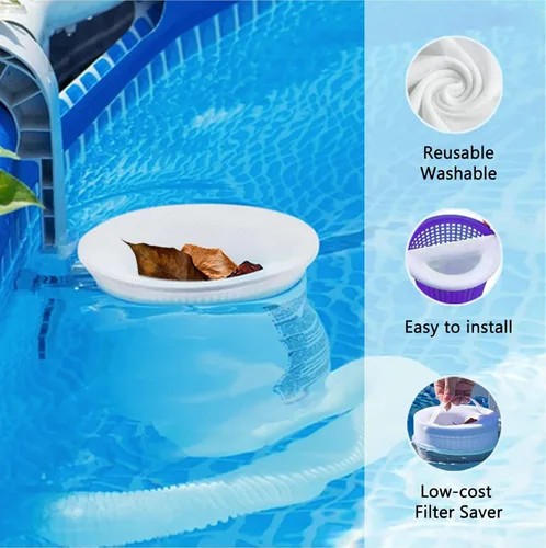 Miniatura 4 de Paquete de 40 calcetines de piscina para filtros, cestas/filtro de bañera de hidromasaje, funciona perfectamente con el skimmer de superficie