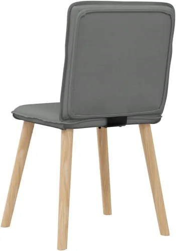 Miniatura 7 de Juego de 2 sillas de comedor modernas tapizadas de tela gris oscuro con marco de madera de metal para cocina, sala de estar, decoración de granja