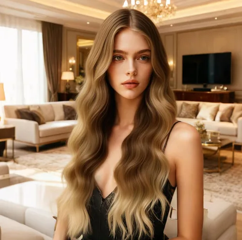 Miniatura 13 de Peluca de cabello sintético ondulado rojo con raya en el medio, peluca de encaje ondulado natural rojo de 24 pulgadas para mujer, para uso diario