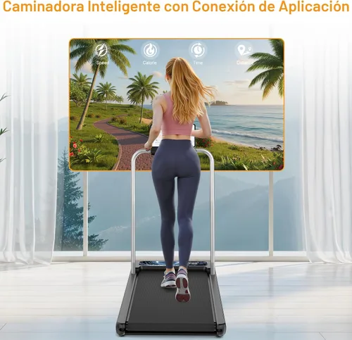 Miniatura 6 de Walking Treadmill Pad with Handle Bar, Silent Fitness Equipment, Treadmill with 4-in-1 Modes, Easy Assembly, Portable Home Gym Equipment