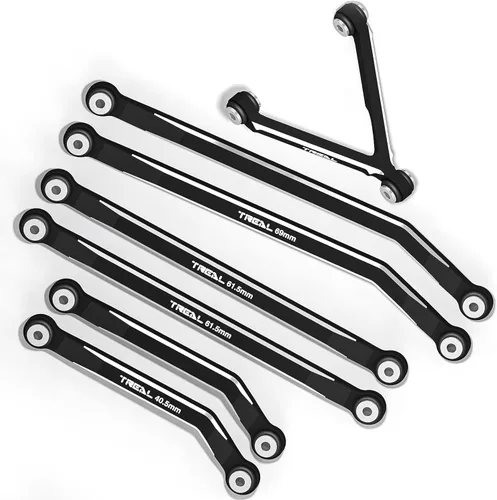 Treal SCX24 High Clearance Links CNC mecanizado aluminio 7075 SCX24 High Links Set (7P) Actualizaciones, compatible con Axial SCX24 Deadbolt Betty