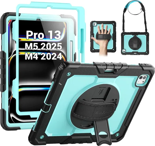 Miniatura 12 de SEYMAC Funda para iPad de 9ª/8ª/7ª Generación Estuche 10.2" 2021-2019, Funda Protectora de Cuerpo Completo Resistente a Prueba de Golpes de Servicio