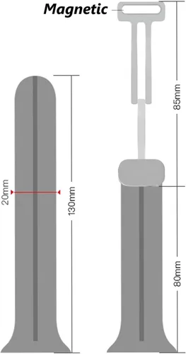 Miniatura 3 de Correa magnética compatible con Apple Watch Band 1.929 in 1.772 in 1.732 in 1.654 in 1.614 in 1.575 in 1.496 in hombres mujeres correa deportiva