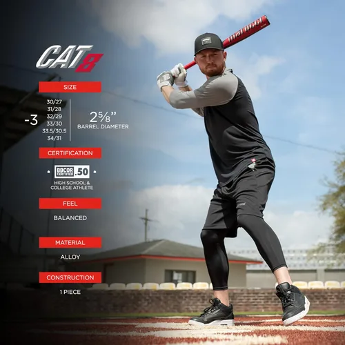 Miniatura 2 de Marucci Bate de béisbol BBCOR CAT8 -3, barril de 2 5/8 pulgadas