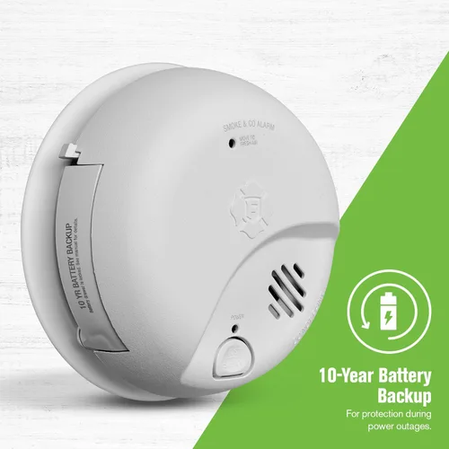 Miniatura 2 de First Alert SMICO105-AC, Alarma Combinación cableada de interconexión para humo y monóxido de carbono con respaldo de batería de 10 años, paquete