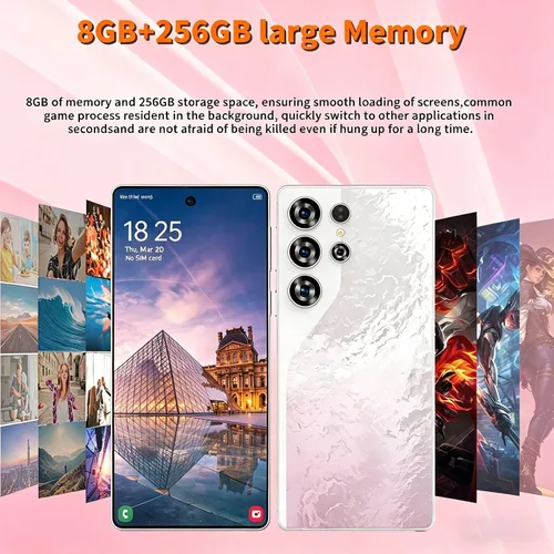 Miniatura 2 de Teléfonos desbloqueados C26 Ultra Smartphone 8GB+256GB Gran Almacenamiento Desbloqueado Teléfono Celular, Android 14, Batería 6800mAh, 6.9