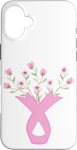 Miniatura 22 de iPhone 13 Flower Jar Pink Ribbon Breast Cancer Concientización Mes de Mujeres Caso