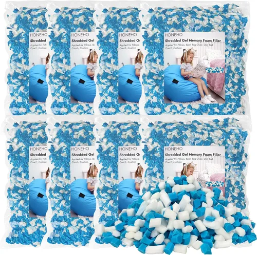 Miniatura 26 de Relleno de espuma viscoelástica de gel triturado de 2.48 libras, cómodo y suave, para almohada refrescante, puf, cama de perro, cojín de sofá