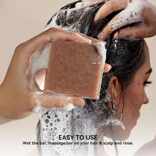 Miniatura 8 de Barra de champú con aceite esencial de hierbas para el crecimiento del cabello, fortalecimiento y voluminización, jabón orgánico con aceite