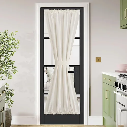 Miniatura 31 de NICETOWN - Cortinas transparentes para puerta de ventana, tratamiento de ventana lateral para puertas estrechas de vidrio/cocina/puerta delantera