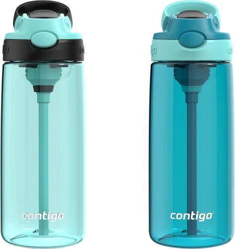 Miniatura 33 de Contigo Botella de agua con pajita para niños con tapa AUTOSPOUT de 20 onzas, arándano Azul (Arándano)