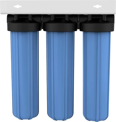 Miniatura 3 de Pentek 160168 BBFS-222 sistema de filtro con 3 carcasas, grande n.° 20, 1 unidad, azul