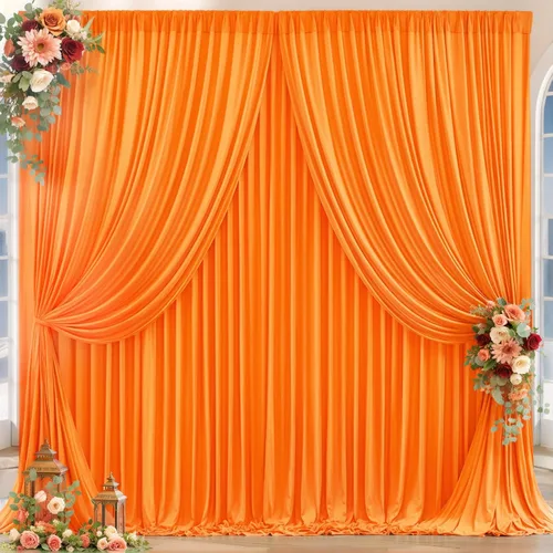 Miniatura 74 de Cortinas de fondo azul bebé de 8 x 10 pies para bodas, cortinas de fondo de poliéster sin arrugas, para baby shower, fiestas de cumpleaños