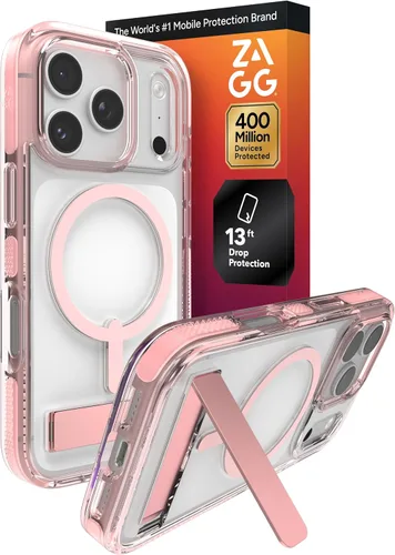 Miniatura 64 de ZAGG Santa Cruz Snap - Funda con función atril para iPhone 16 Pro Max, compatible con MagSafe, protección contra caídas de grado militar de 13 pies