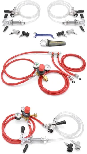 Miniatura 5 de K&B Keezer/Kegerator - Kits de conversión de sistema de cerveza de barril para refrigerador (variaciones de tamaño) (2 grifos)