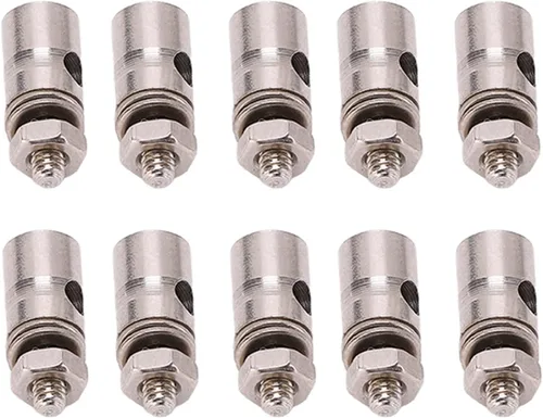 Miniatura 8 de VBESTLIFE Tapón de enlace de conector de varilla de empuje ajustable a control remoto, 10 piezas RC de 0.071 in tapones de enlace de conector