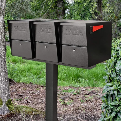 Miniatura 2 de Mail Boss 7140 Barra espaciadora de caja, para aplicaciones de tres buzones, negro