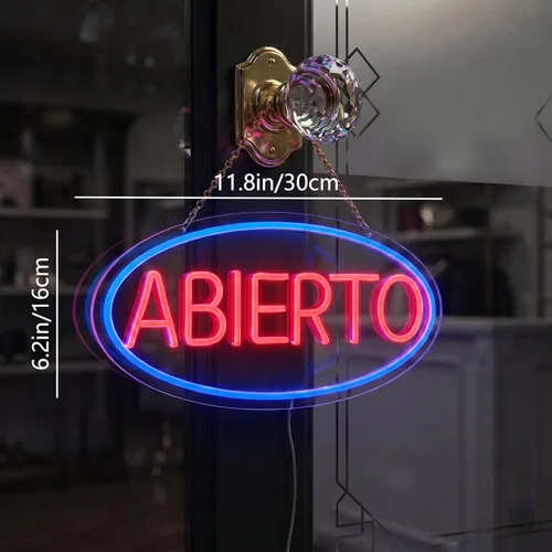 Miniatura 6 de Abierto Open Neon Sign for Business, Spanish Large Open LED Light up Sign, Open Neon Lights for Bar Restaurant Coffee Salon Store Shop Wall Window